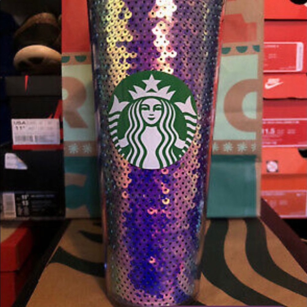 Purple sequins Starbucks Holiday 2020 Tumbler